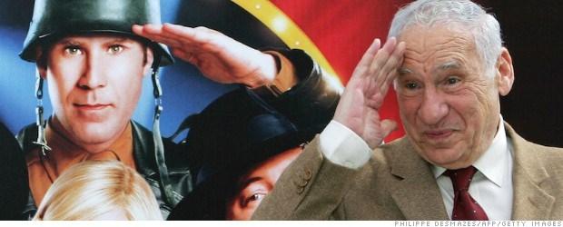 Madrid, SPAIN: US director Mel Brooks jokes during the presentation of his new movie "The producers" 21 march 2006, in Madrid. AFP PHOTO / PHILIPPE DESMAZES (Photo credit should read PHILIPPE DESMAZES/AFP/Getty Images)