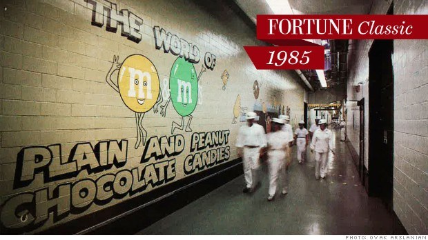 At secretive Mars, workers in hard hats and white coveralls scurry through the M&M's factory in Hackettstown, New Jersey.