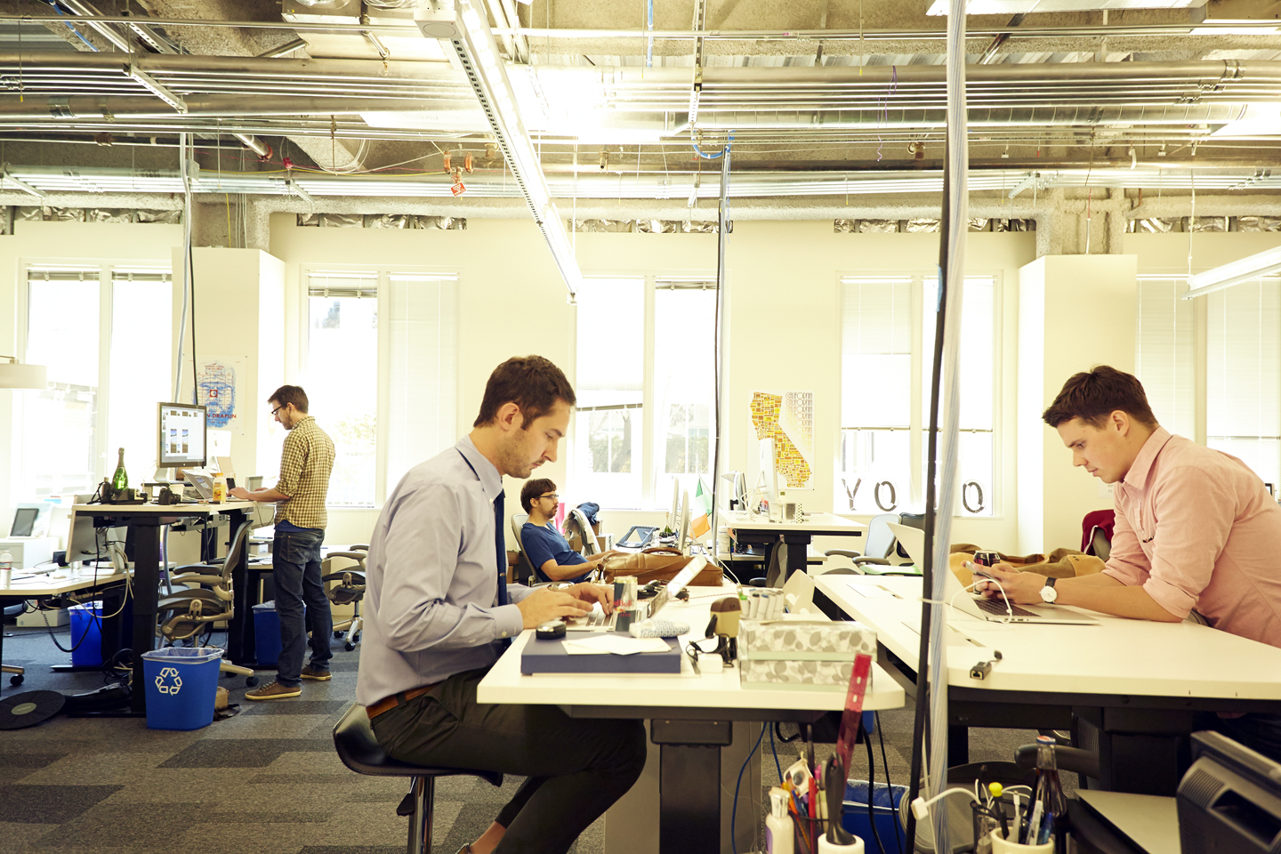 Instagram's Kevin Systrom at work.