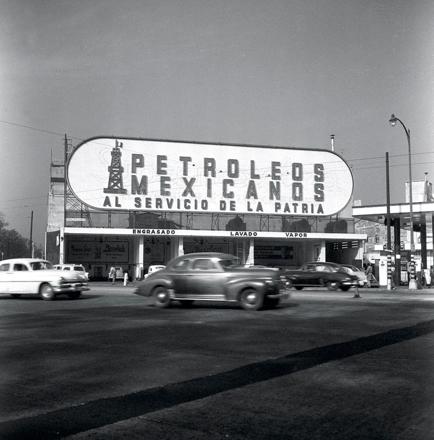 Pemex filling station. Mexico, January 1956.