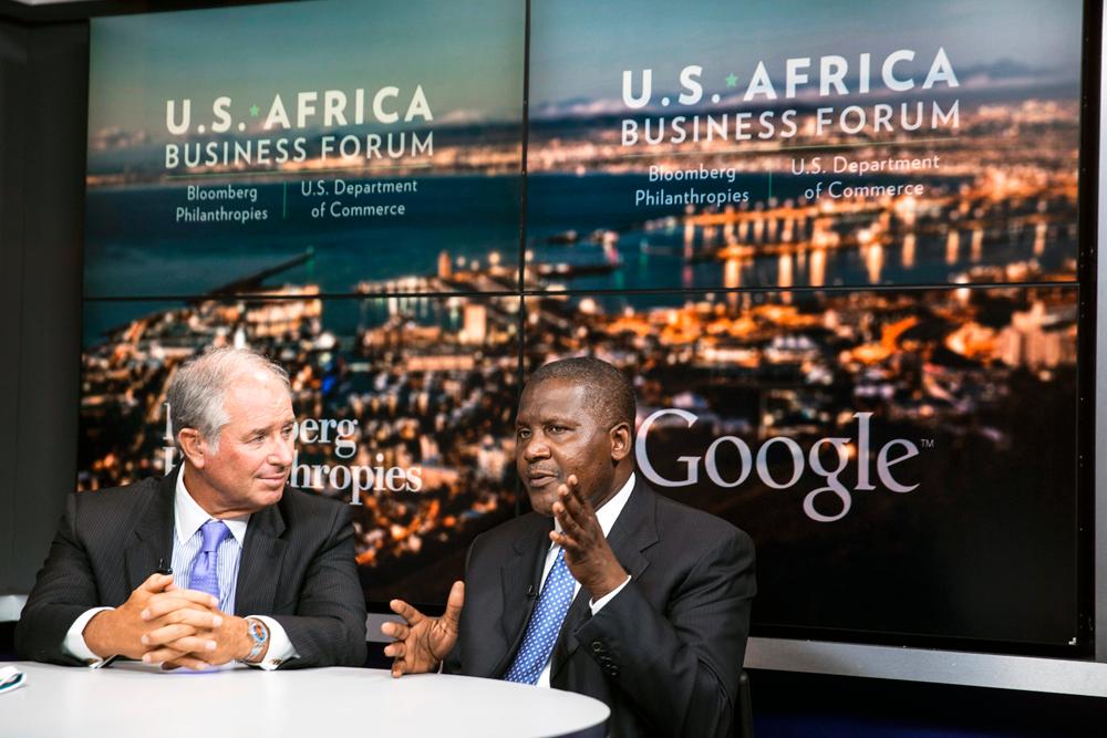 Aiko Dangote and Steve Schwarzman