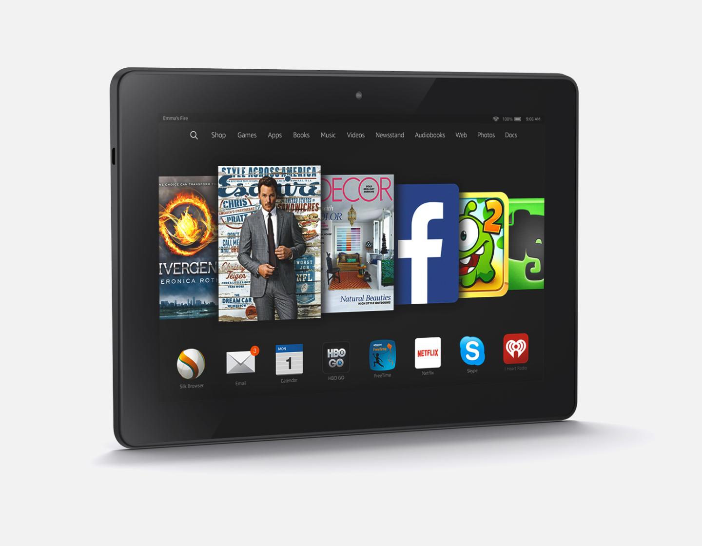 Amazon's Fire HDX 8.9 tablet computer.