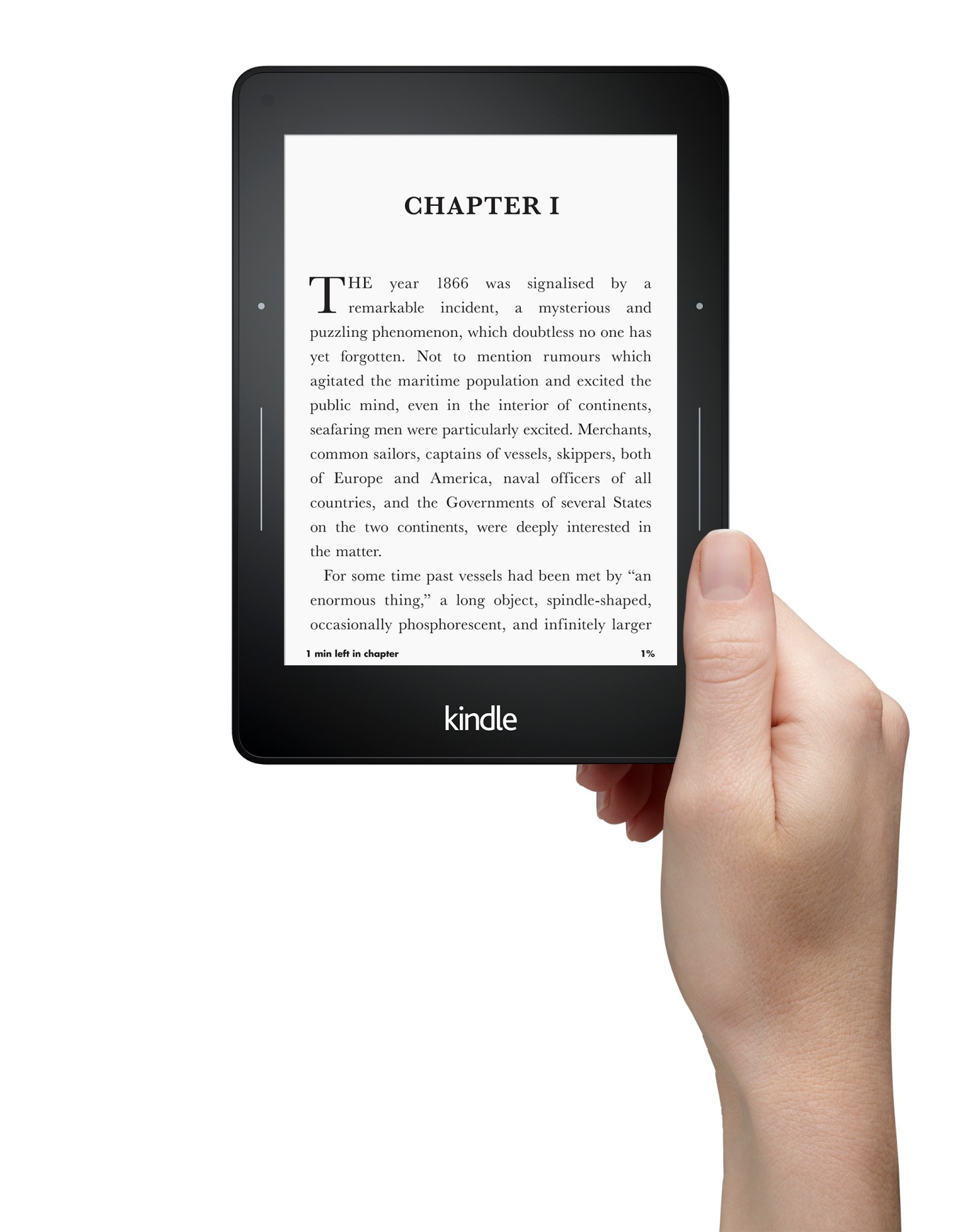 Amazon's new Kindle Voyage e-reader.