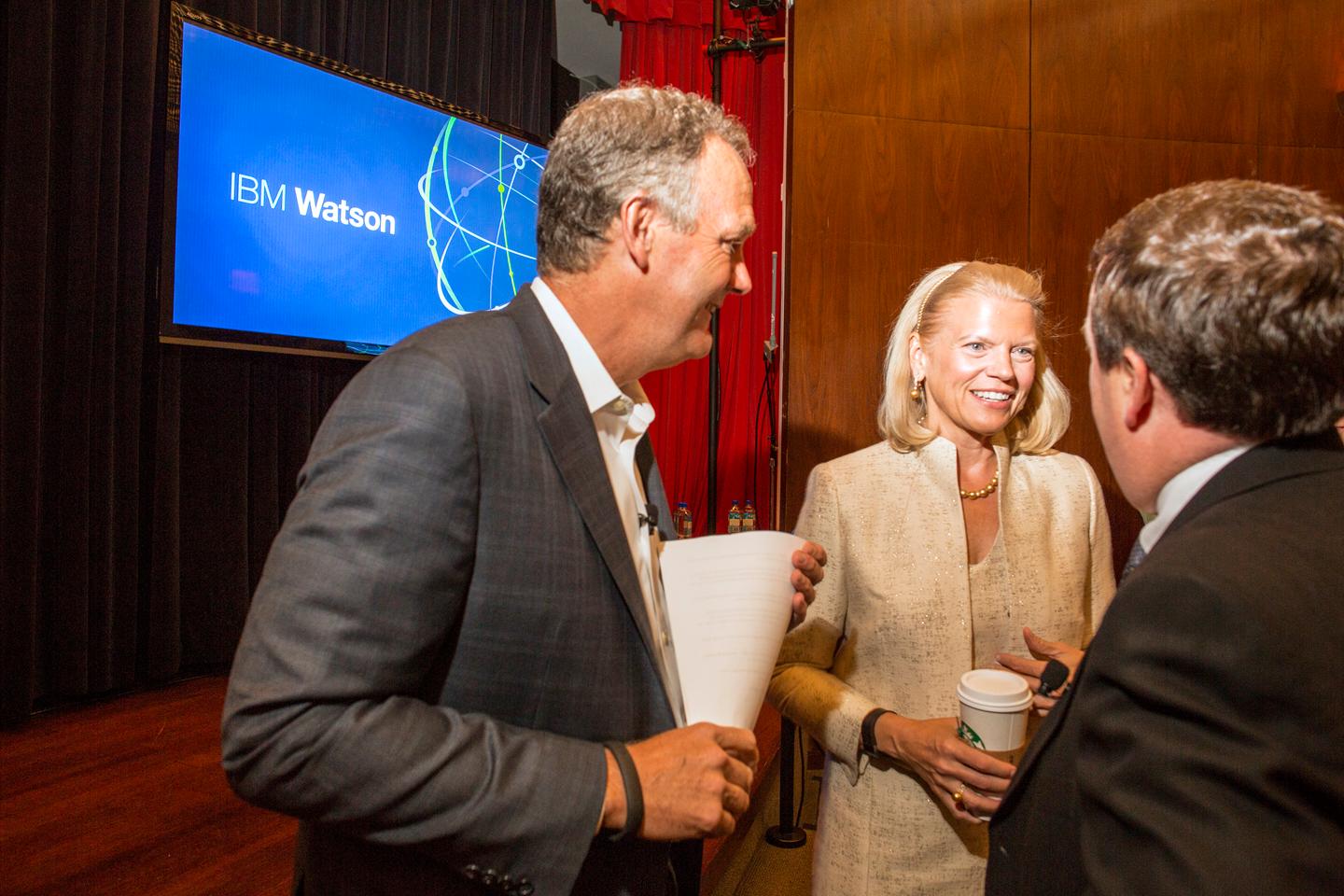 IBM CEO Ginni Rometty at the IBM event Watson in the Age of Discovery at the Museum of Design in NYC August 29 2014.