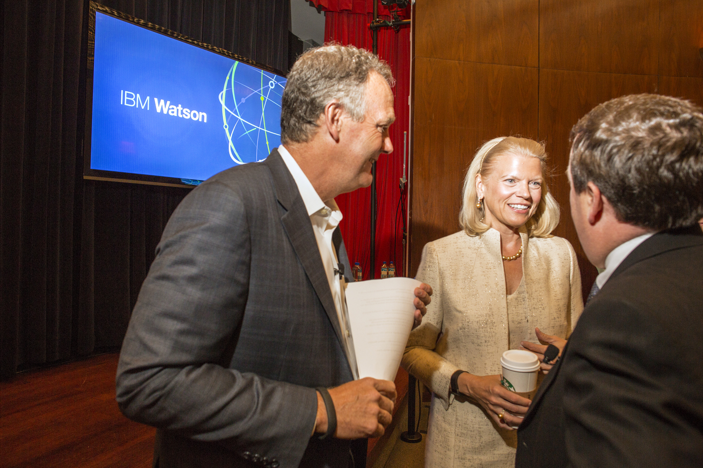 IBM CEO Ginni Rometty at the IBM event Watson in the Age of Discovery at the Museum of Design in NYC August 29 2014.