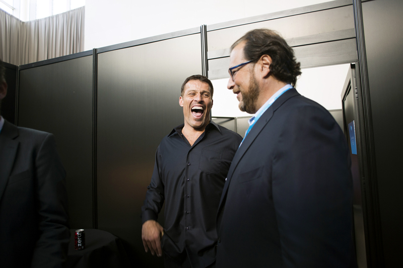 Tony Robbins with Marc Benioff