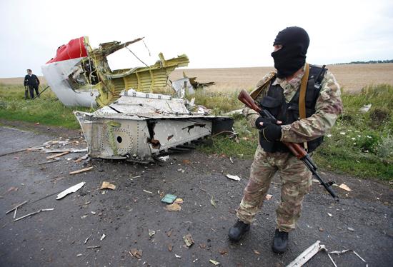 crash site of Malaysia Airlines flight MH17