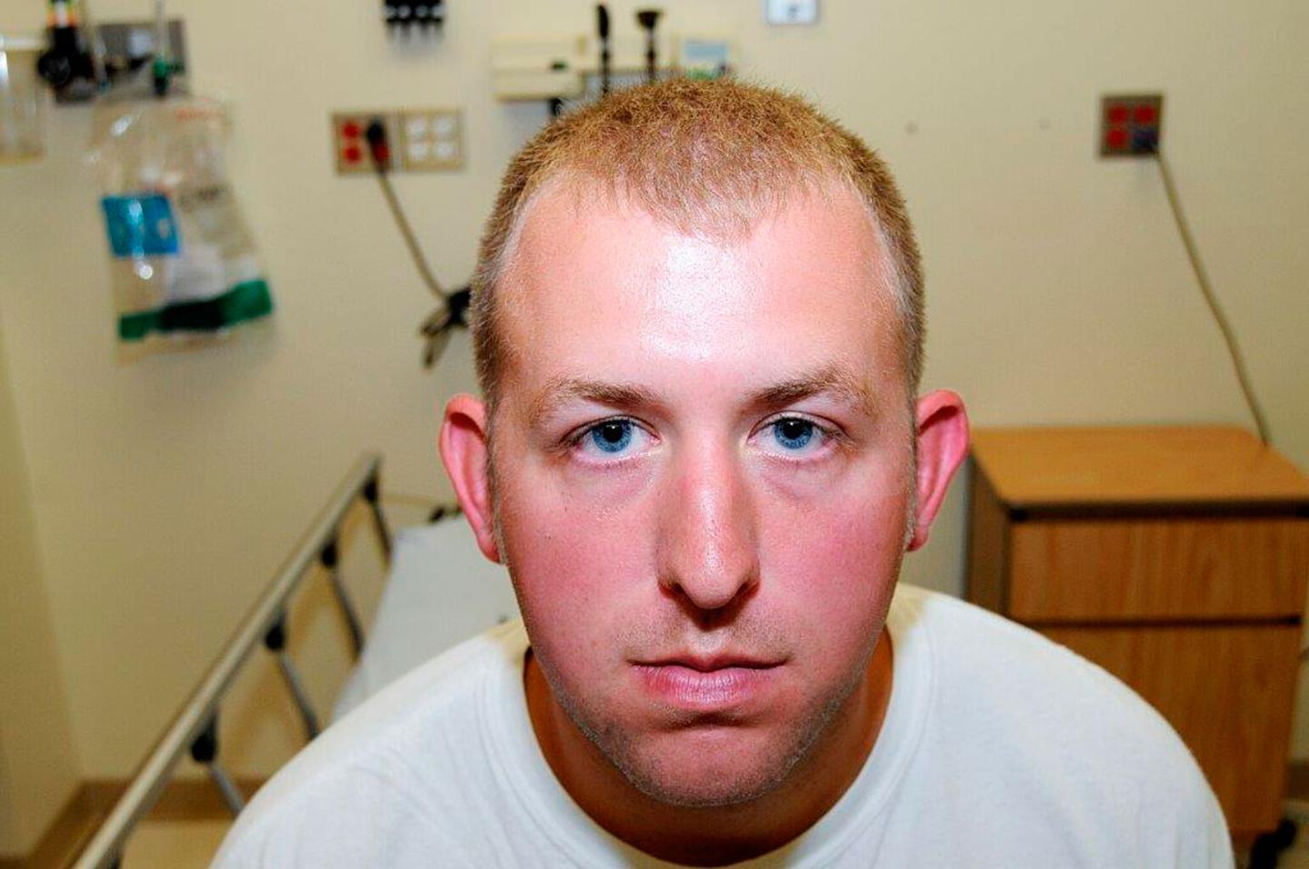 Photo of Officer Darren Wilson as released by the prosecutor's office on the day of the altercation with Michael Brown on August 9, 2014 .