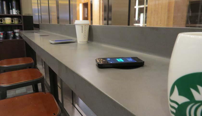 Starbucks wireless charging
