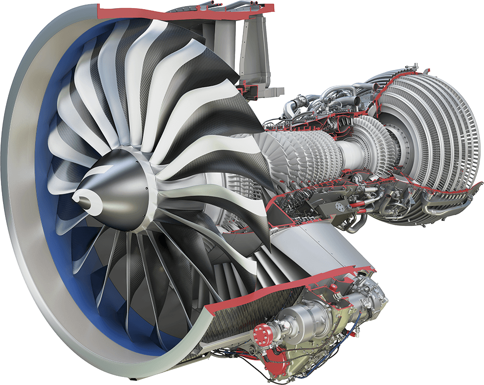 GE CFM Leap jet engine diagram