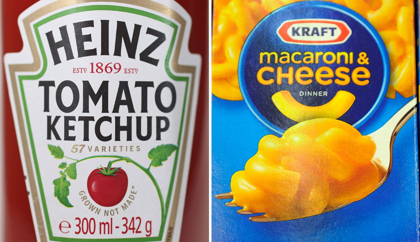 Heinz Ketchup/Kraft Macaroni and Cheese split