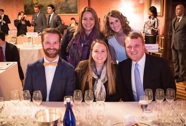 UCLA's wine drinking champions: Bottom row, left to right: Michael Peck, Brooke Matthias, Rex White. Top row, left to right: Meredith Roman, Margot Bloch