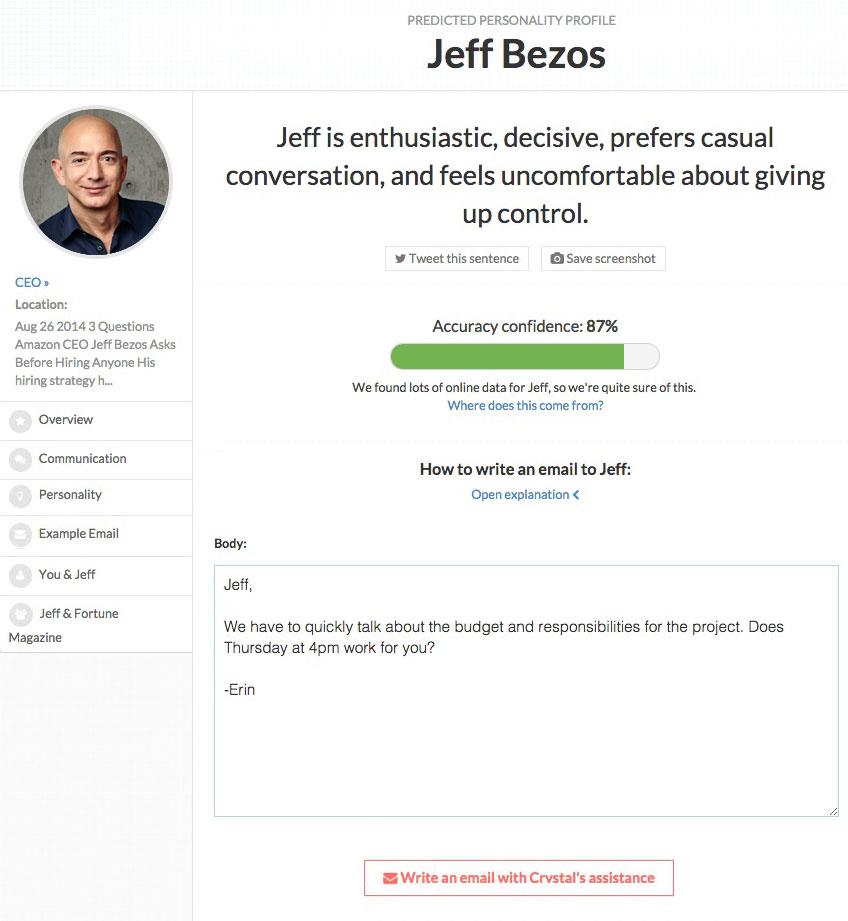 Jeff Bezos Crystal profile