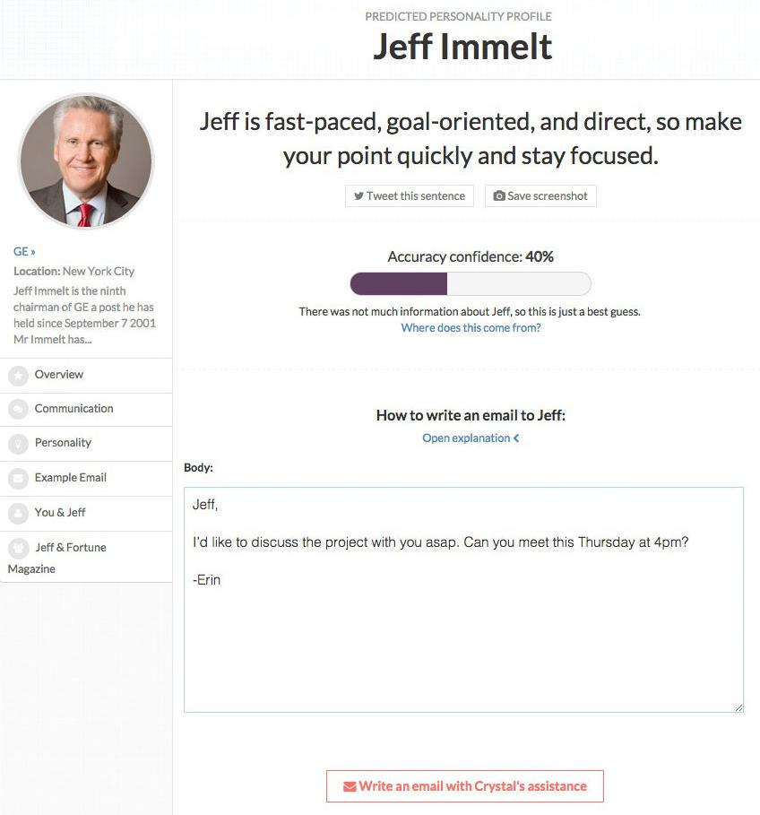 Jeff Immelt Crystal profile