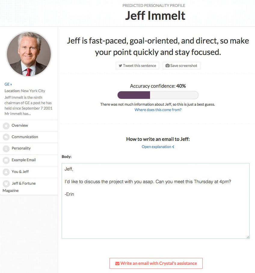 Jeff Immelt Crystal profile