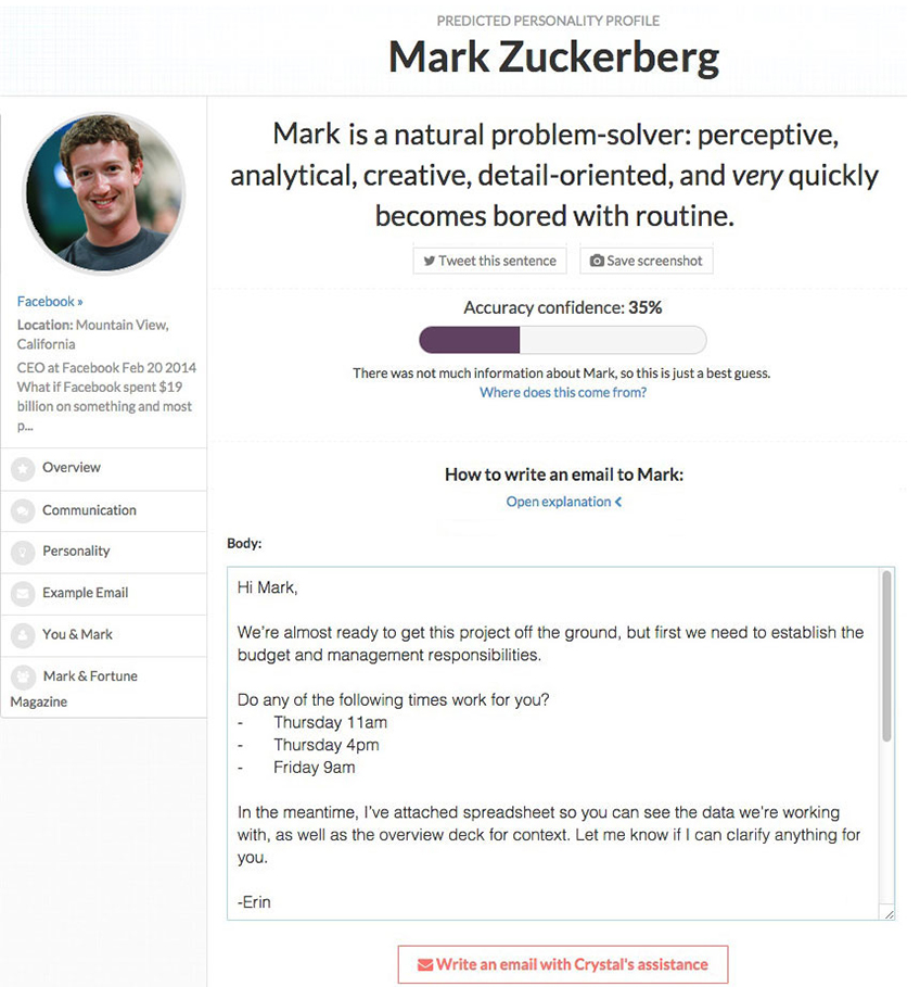 Mark Zuckerberg Crystal profile