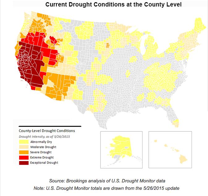 Brookings Institution Drought Map June 2015