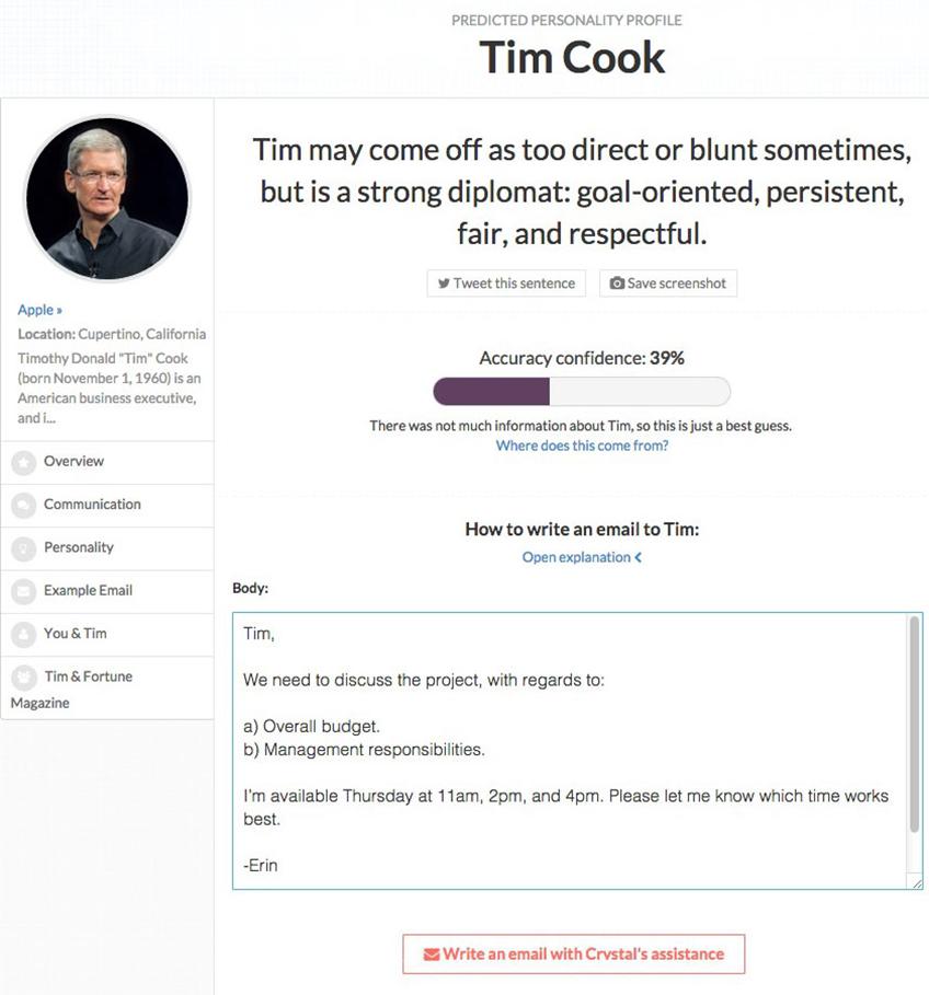 Tim Cook Crystal profile