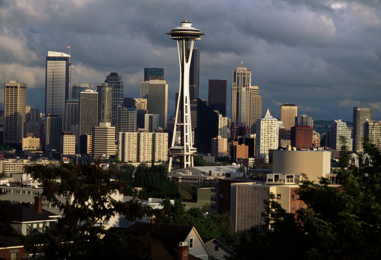View of downtown Seattle with Space Needle