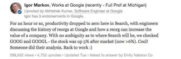 quora response, alphabet