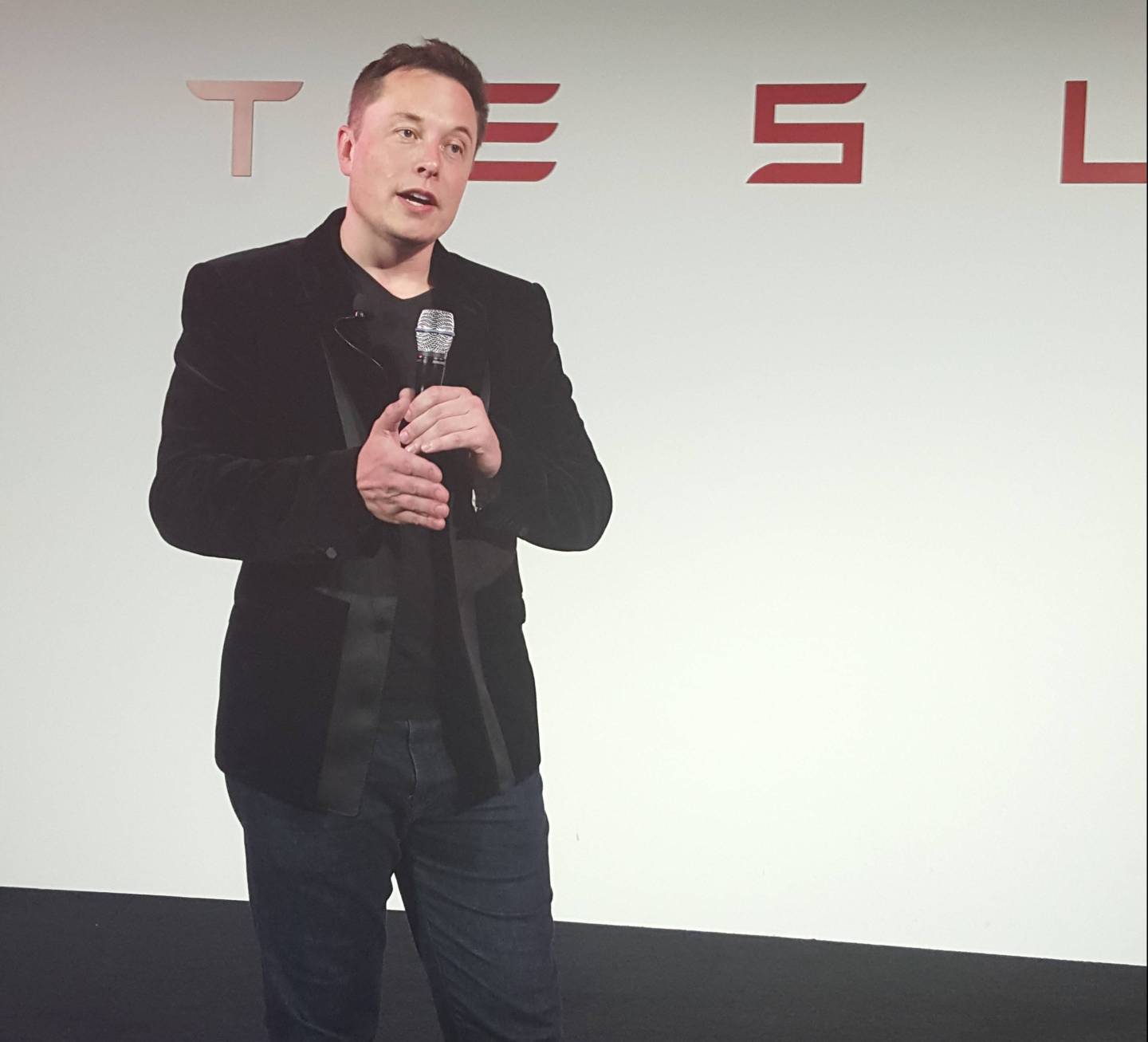Elon Musk at Tesla' Model X launch on September 29