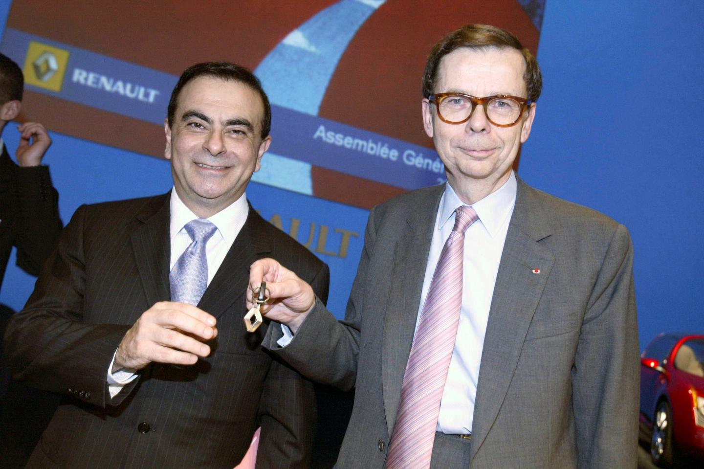 Louis Schweitzer, right, non-executive chairman of Renault,