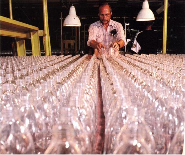 Soft-drink bottles are inspected at Owens-Illinois's plant in Hapeville, Georgia. 