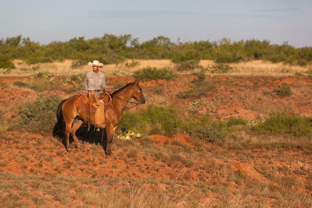 Cowboy prairie Waggoner Ranch Texas