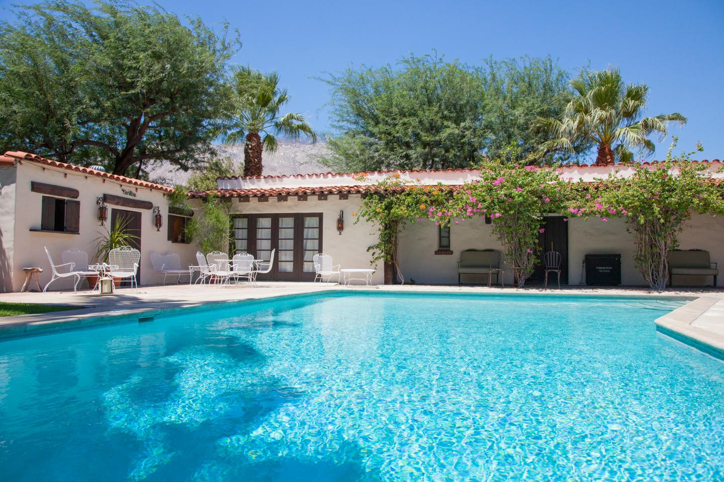 Swimming pool at Bing Crosby's home.