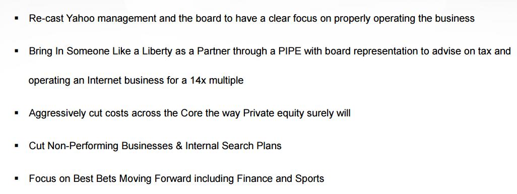 Yahoo proposals