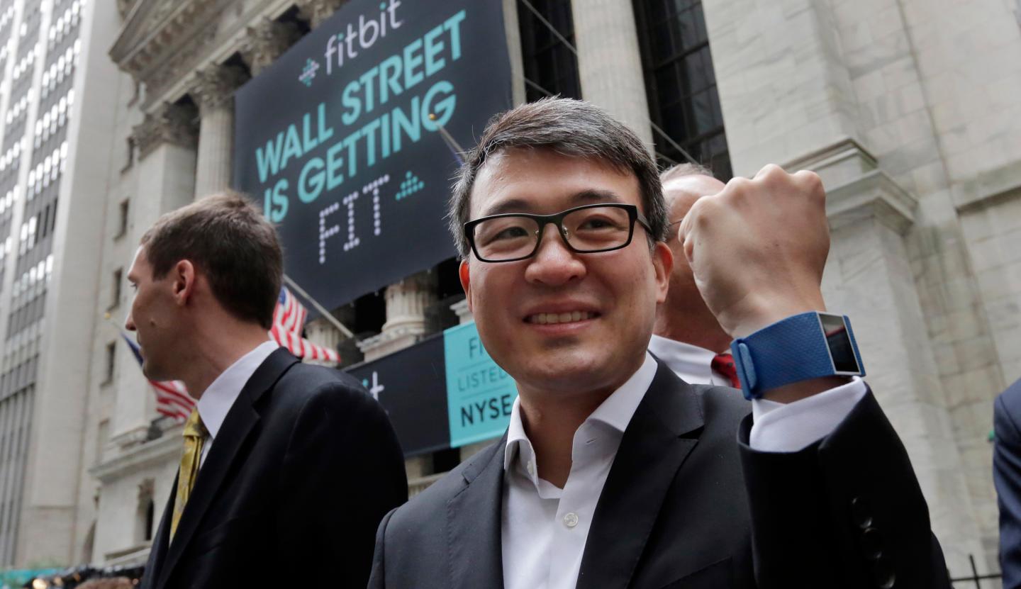 Fitbit CEO James Park outside the NYSE on the day of his company's IPO in June 2015. "The pop on the first day really gave the company a lot of great momentum in the press and with employees.”