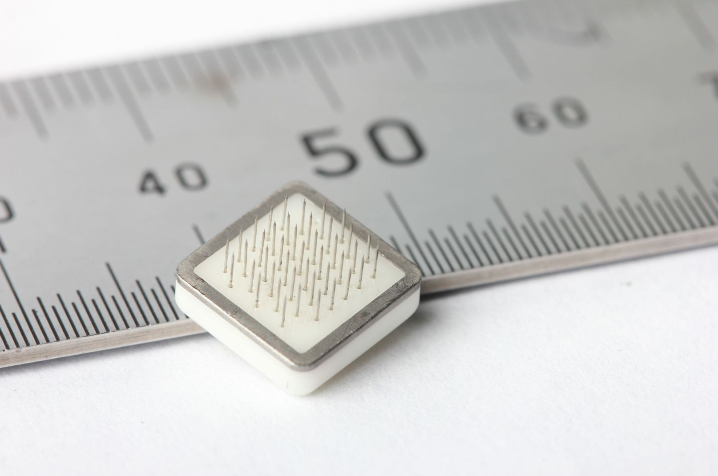 An implantable tile of 43 electrodes would send electrical pulses to the brain through the visual cortex, creating a vision of representative 'dots' for patients who can't see.