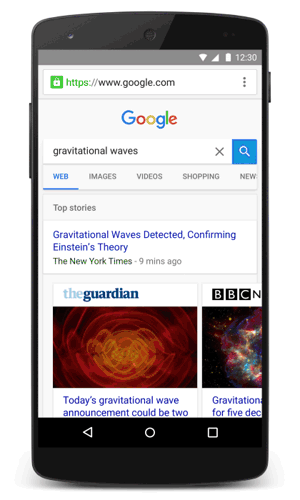Google AMP search demo