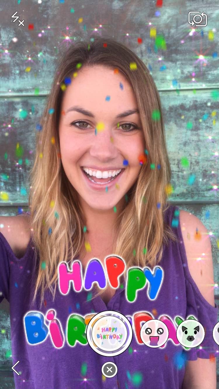 Snapchat birthday lens