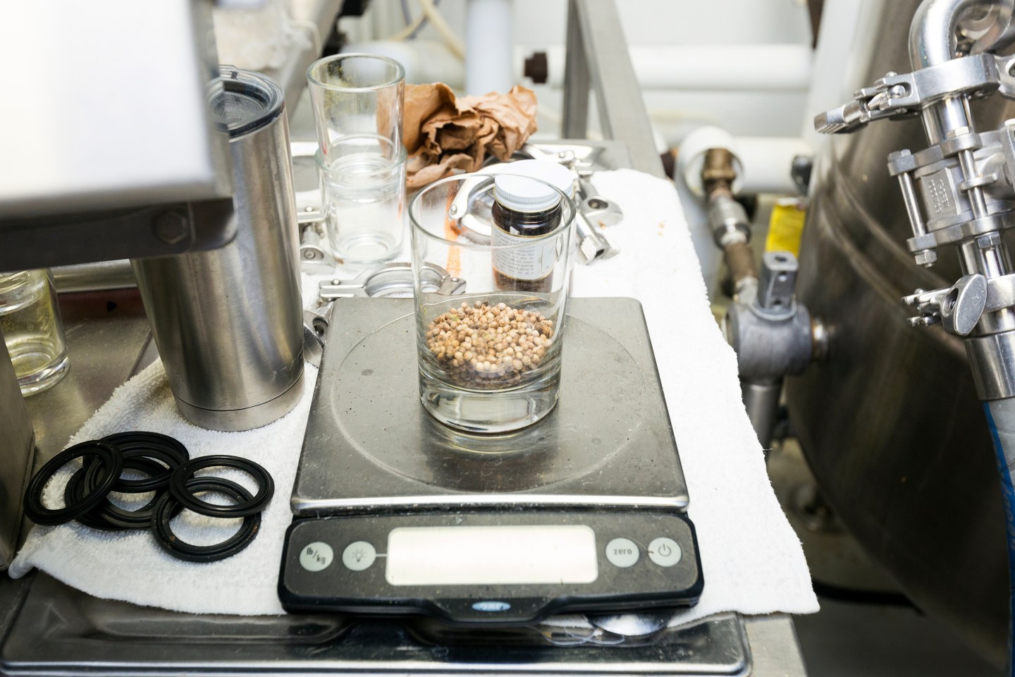 Rehoboth Beach, DE, Jan 12th 2016, Sam Calagione owner of Dogfish Beer is making a test batch at the original Brewpub at Dogfish Head Brewing and Eats. A lime induced brew. Photography By Christopher Lane/ Fortune Mag
