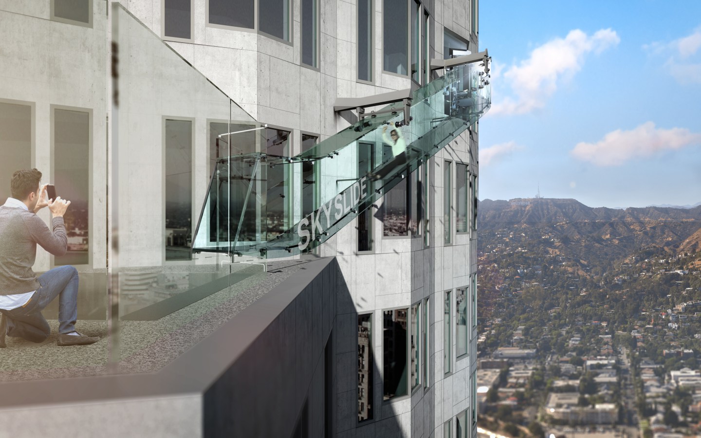 Skyspace Skyslide rendering
