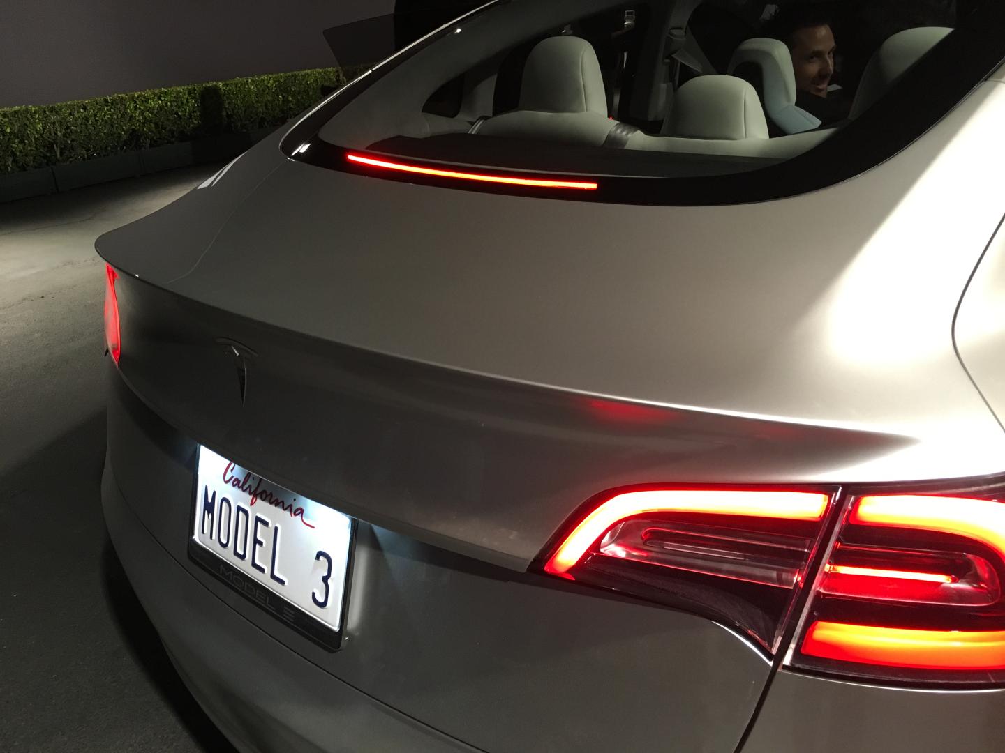 A driveable prototype of Tesla's Model 3.