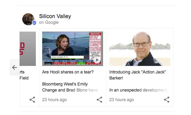 HBO Silicon Valley Google Fake News Results