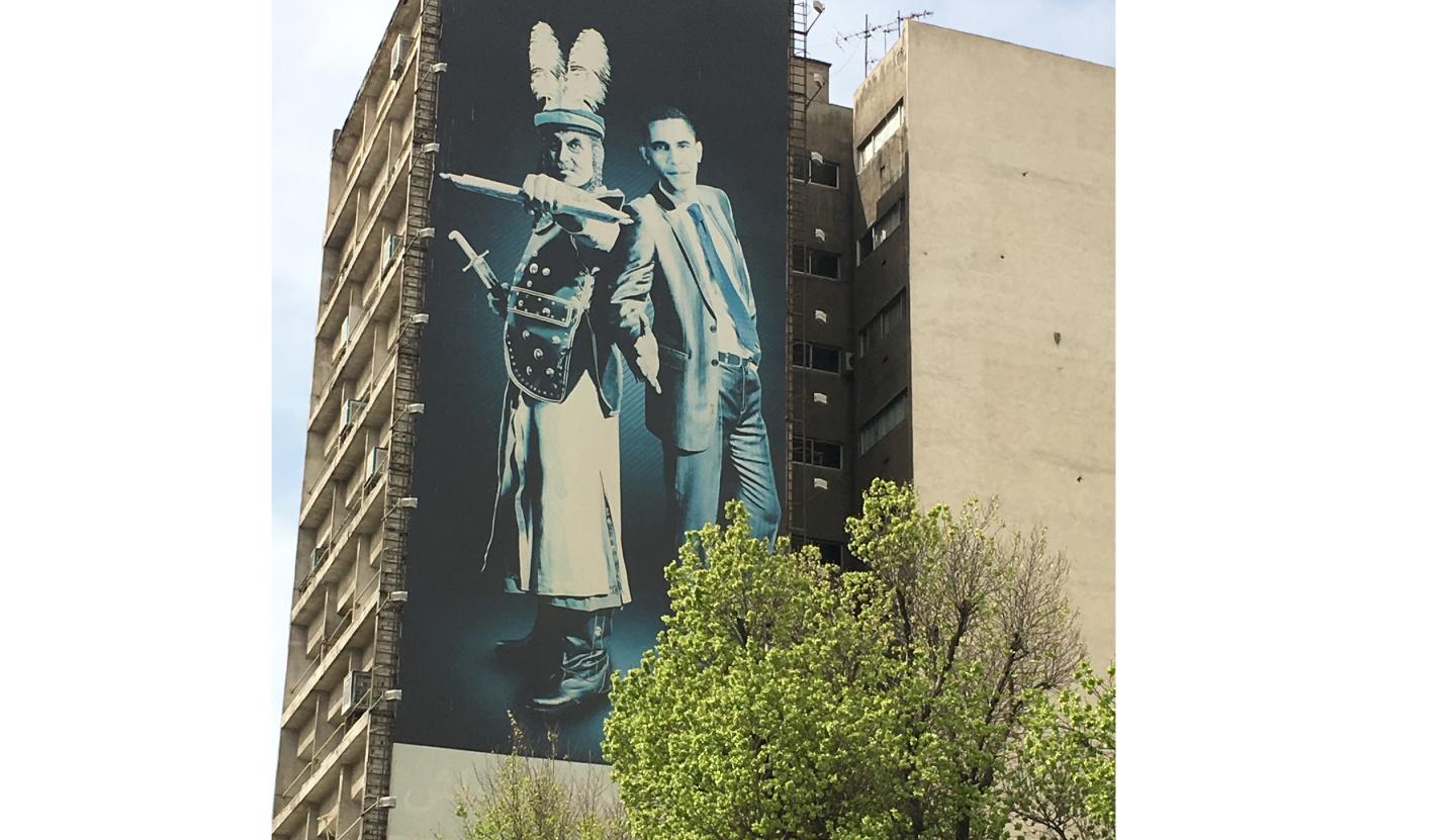 A mural in downtown Tehran shows President Obama with the 7th-century villain Shemr, who killed the Shiite Muslims' leader Hussein. The cryptic artwork suggests Obama cannot be trusted.