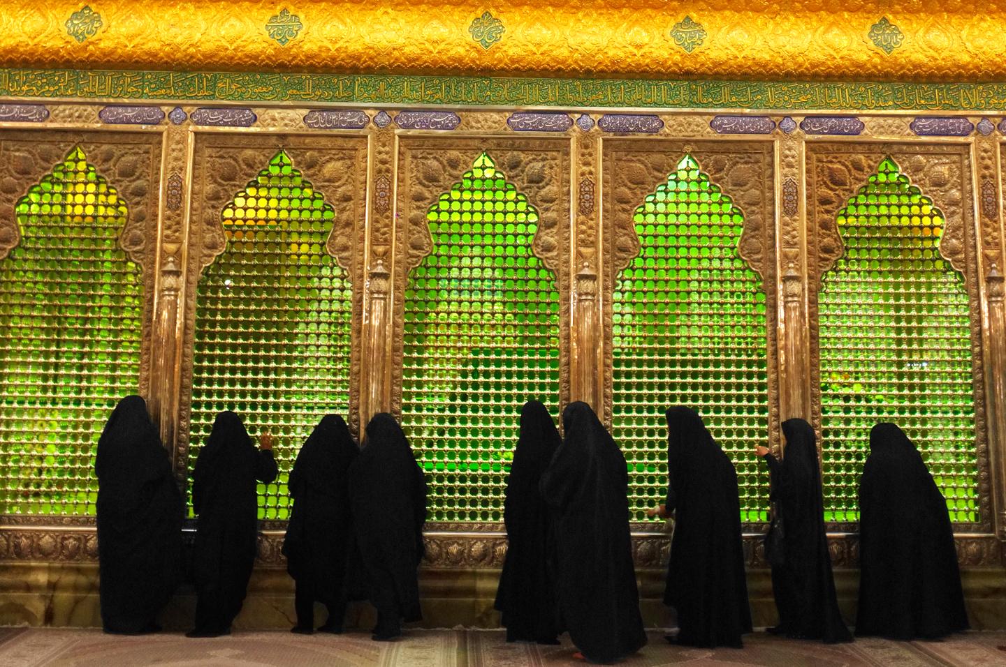 Visitors at the Ayatolah Khomeini's shrine in Tehran.