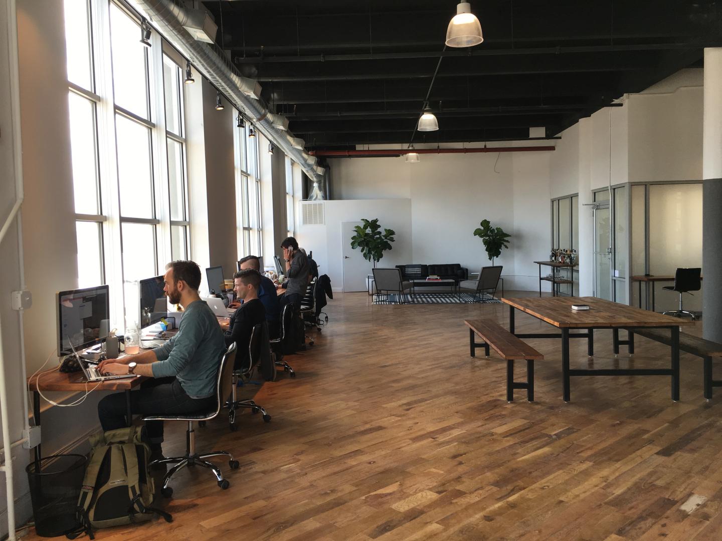 W&P's open-plan office in Greenpoint, Brooklyn. 