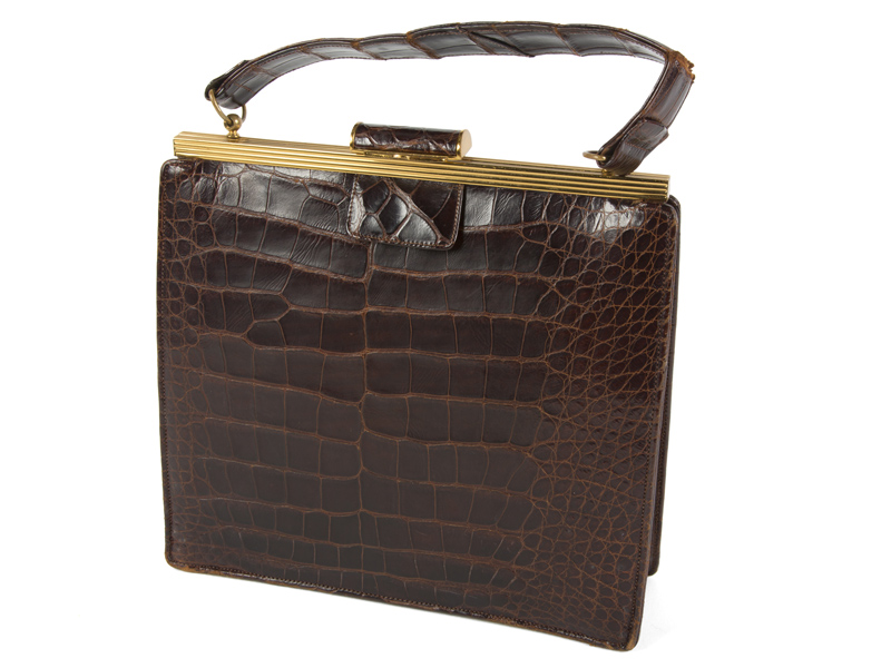 Marilyn Monroe's 1950s brown alligator handbag from I. Magnin