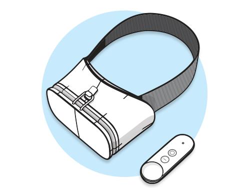 Google’s reference design for a viewer and controller that support Daydream, its new virtual reality platform.