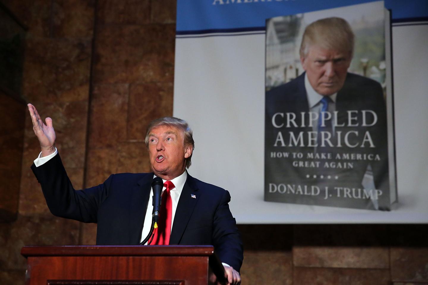 Donald Trump Holds Press Conference On His New Book "Crippled America"