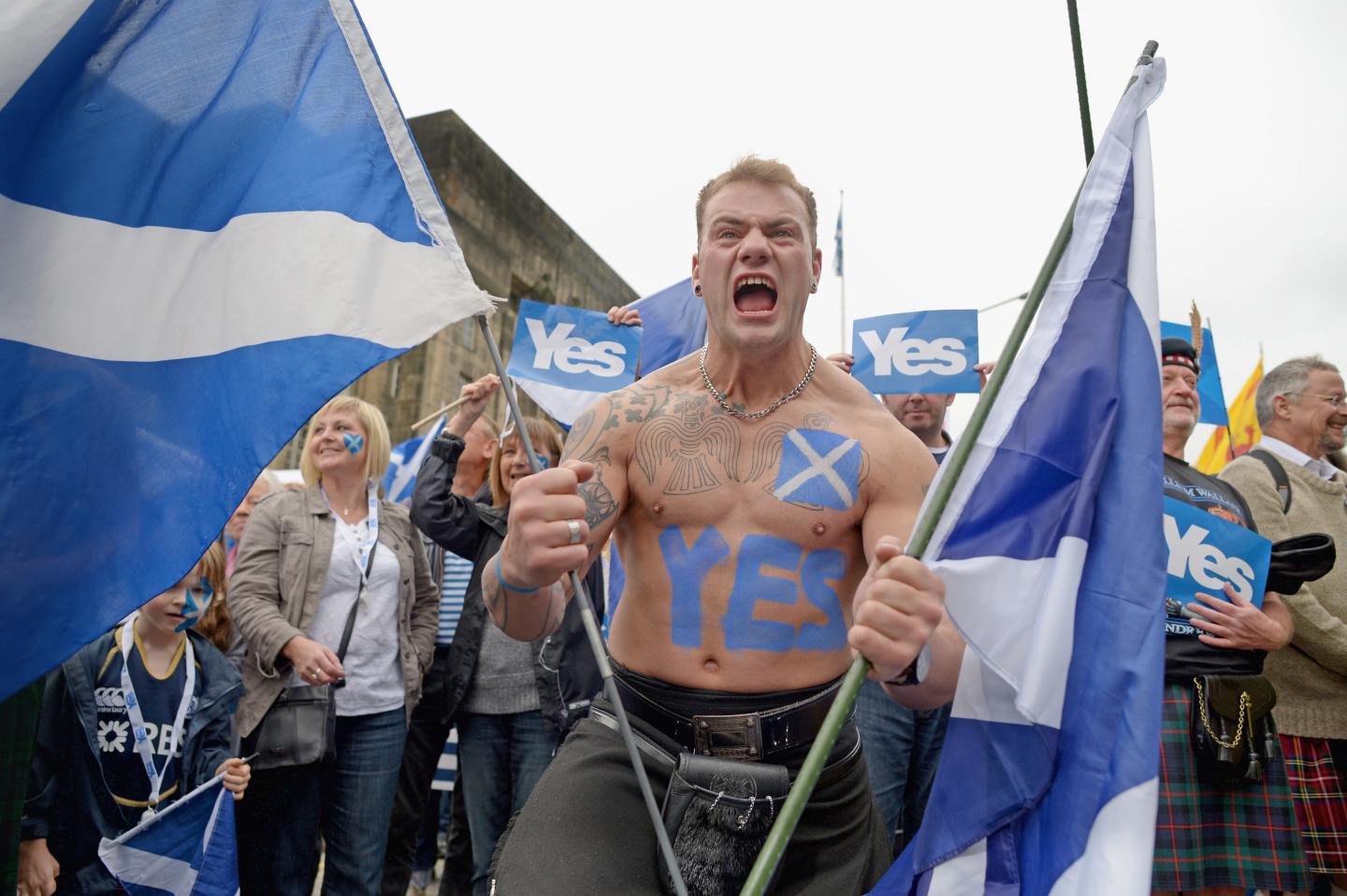 Alex Salmond Speaks At Scottish Independence March And Rally