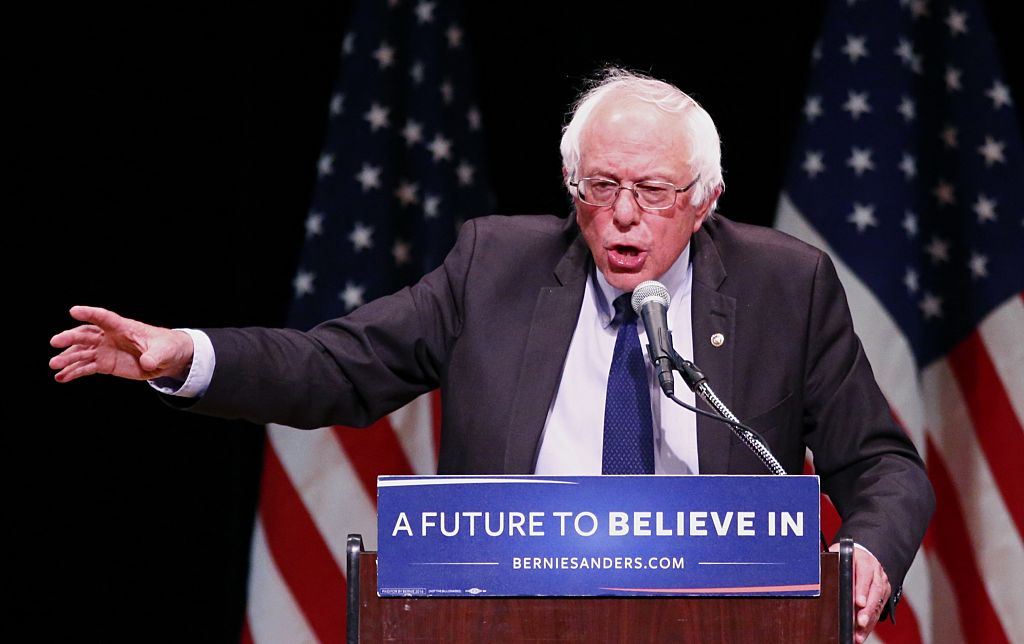 Bernie Sanders vowing to continue the political revolution