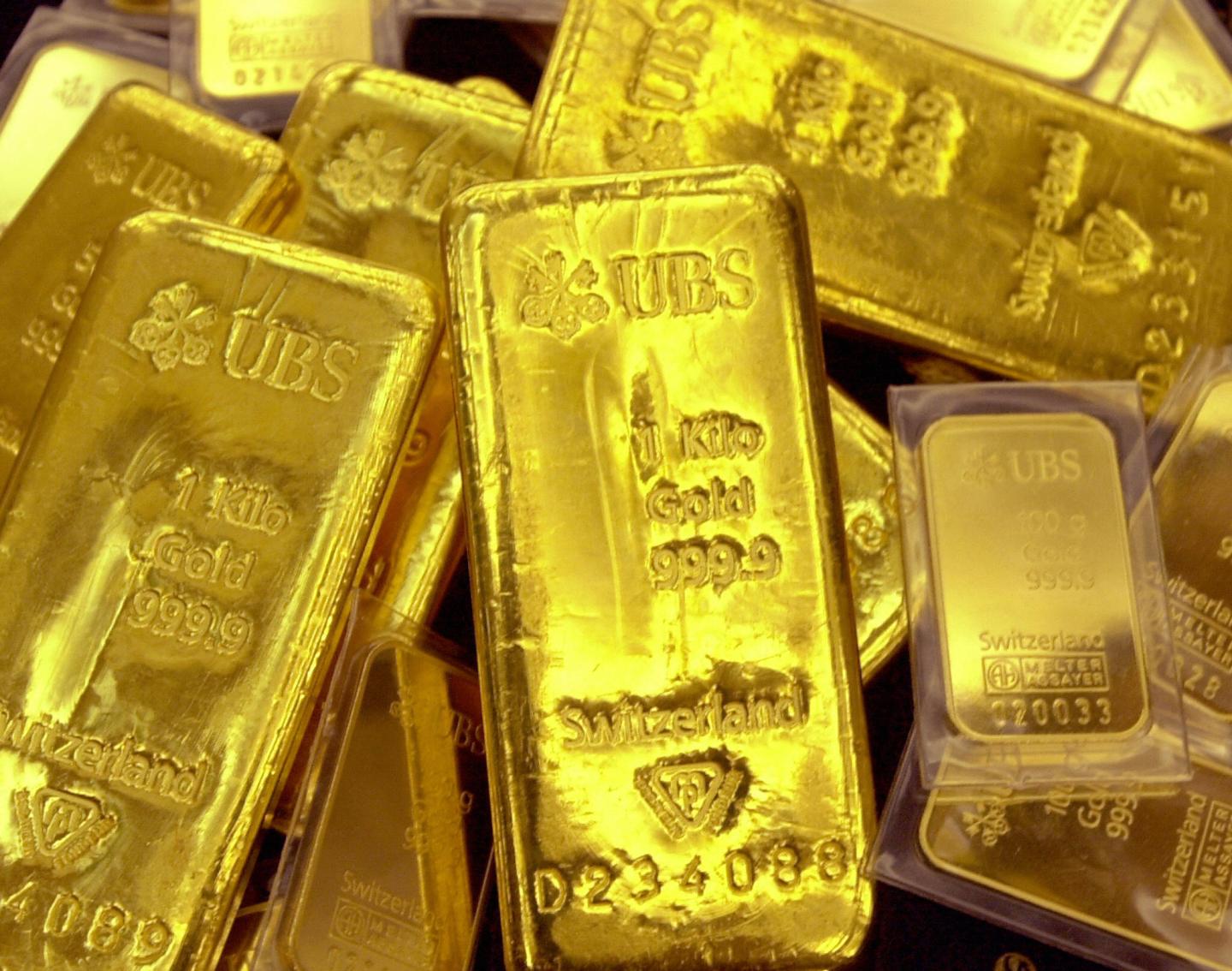 (FILES) Gold bullion is displayed at Shi