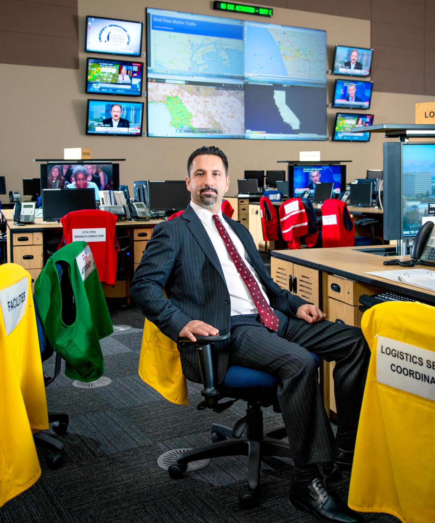Ted Ross, CIO, City of Los Angeles photographed in LA's Emergency Operation Center.