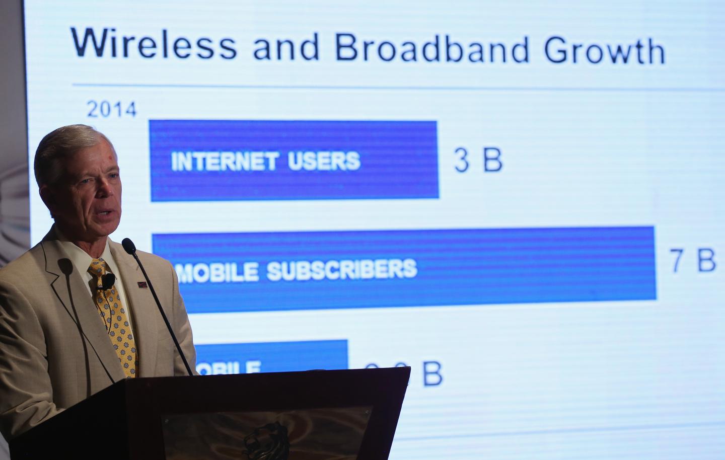 Verizon CEO Lowell McAdam Speaks Conference In Arlington, Virginia