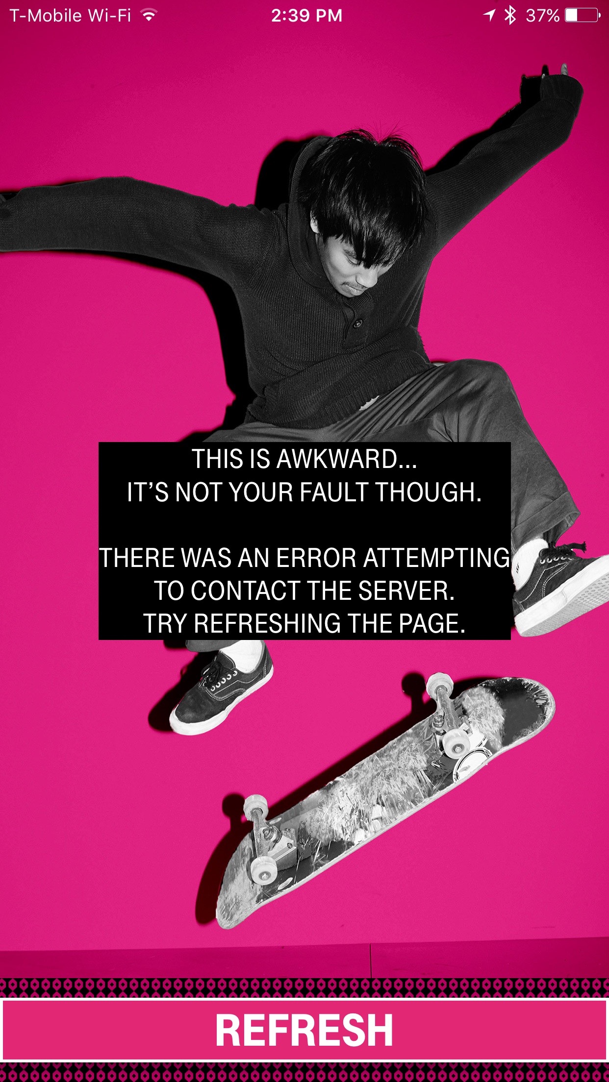 Error in T-Mobile app